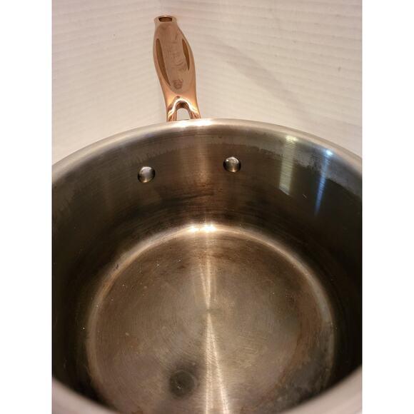Il Mulino NY Stainless Steel Saucepan Copper Handle 7" Pan 3.25" Deep - Picture 7 of 10